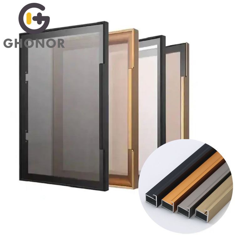 ตู้เสื้อผ้าโครงอลูมิเนียมสำหรับประตูกระจก